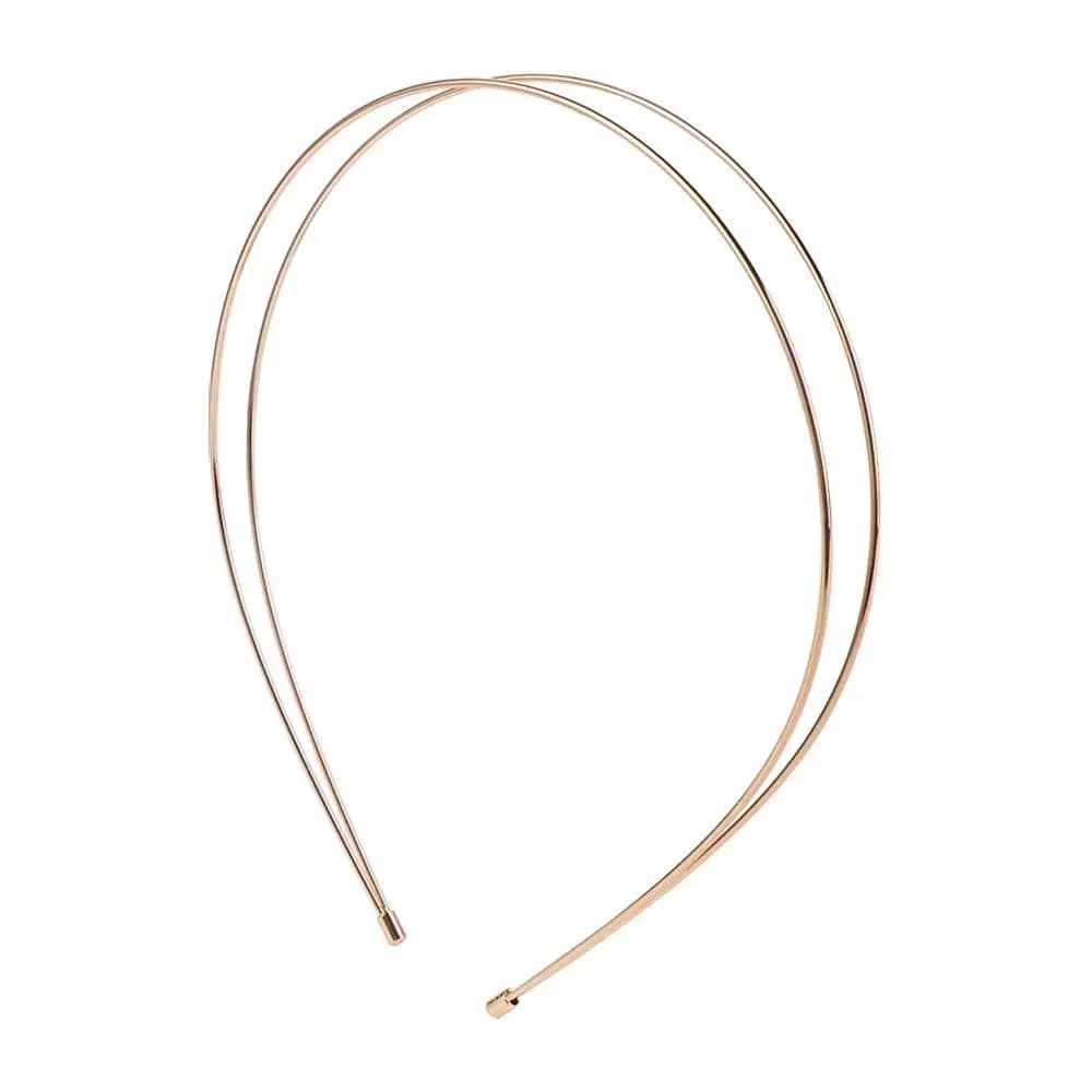 Accessoires pour cheveux alliage Double racine bandes de cheveux argent étanche rétro or tête cercea