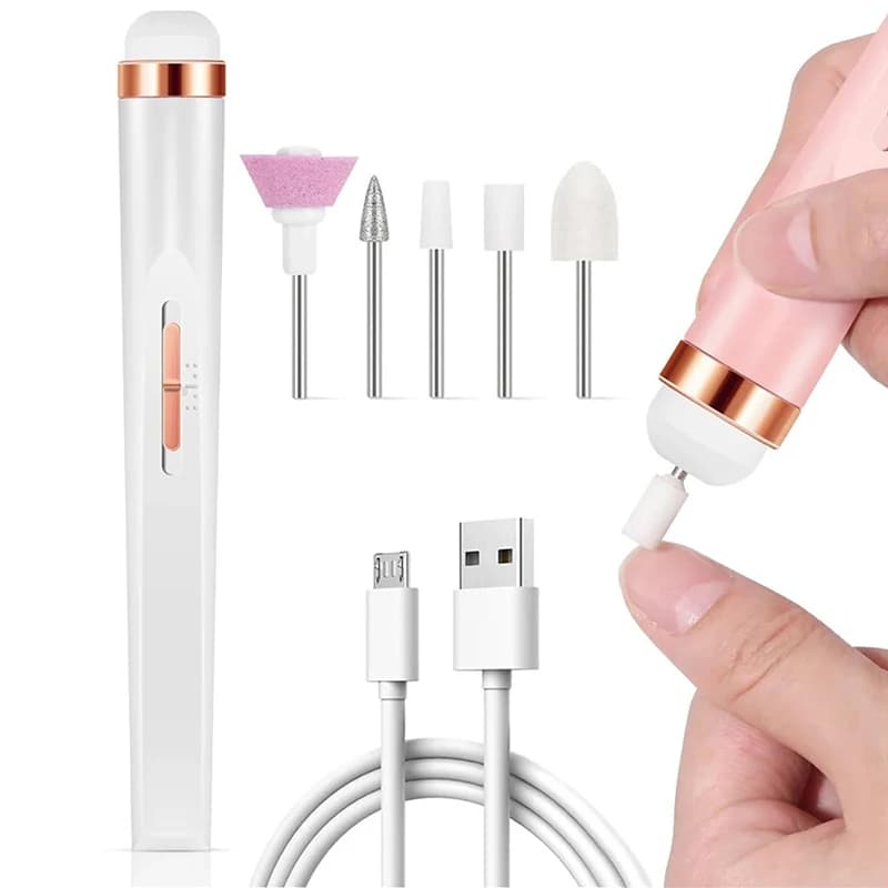 Kit de manucure, ensemble d'ongles électrique avancé 5 en 1, Machine professionnelle d'art des ongle