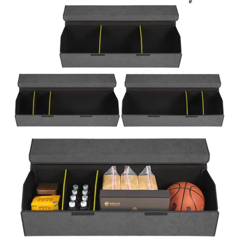 Boîte de rangement pour voiture en simili cuir, boîte de rangement pour coffre