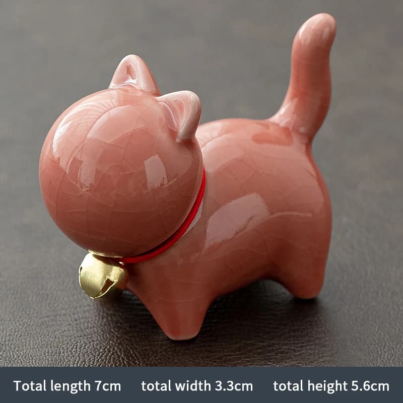 Céramique créative chaton mignon ornement Animal Micro paysage thé animal intérieur bureau ornements