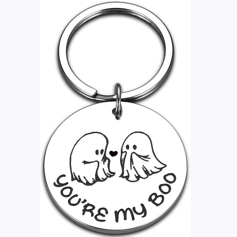 Porte-Clés Fantôme Amusant et Mignon pour Couple de Travailleurs, Cadeau de Saint-Valentin pour Lui,