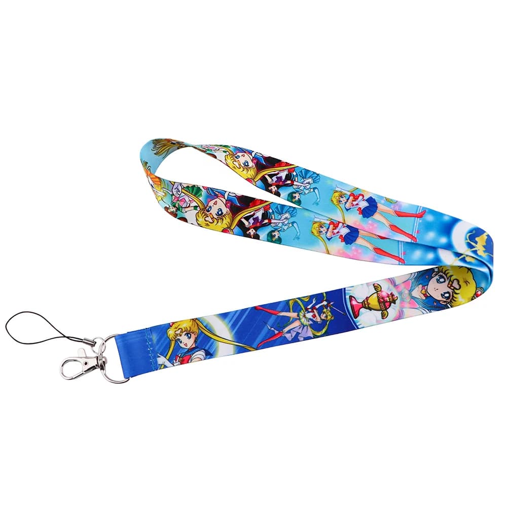 Lanière mignonne en forme d'elfe pour clés, sangles de cou de dessin animé, porte-badge, porte-clés,