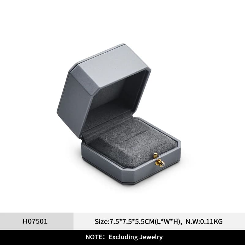 MISHITU – boîte à bagues en cuir de qualité supérieure, pour bijoux, colliers, bagues de fiançailles