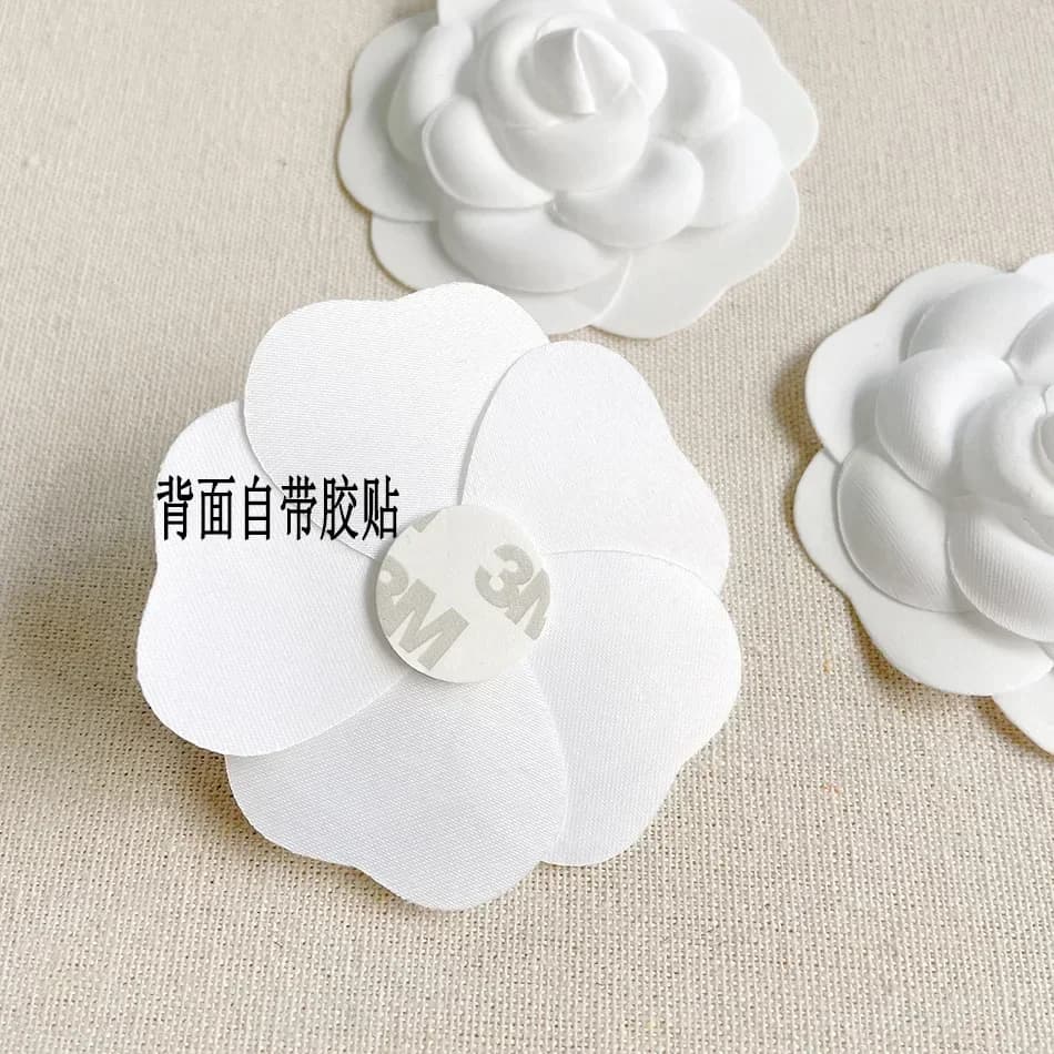 Décoration de fleurs de camélia blanches pour boîte-cadeau, fête de mariage