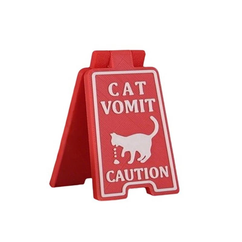 Signalisation d'alerte de maladie de chat de bande dessinée, embellissement de bureau Mirthful pour