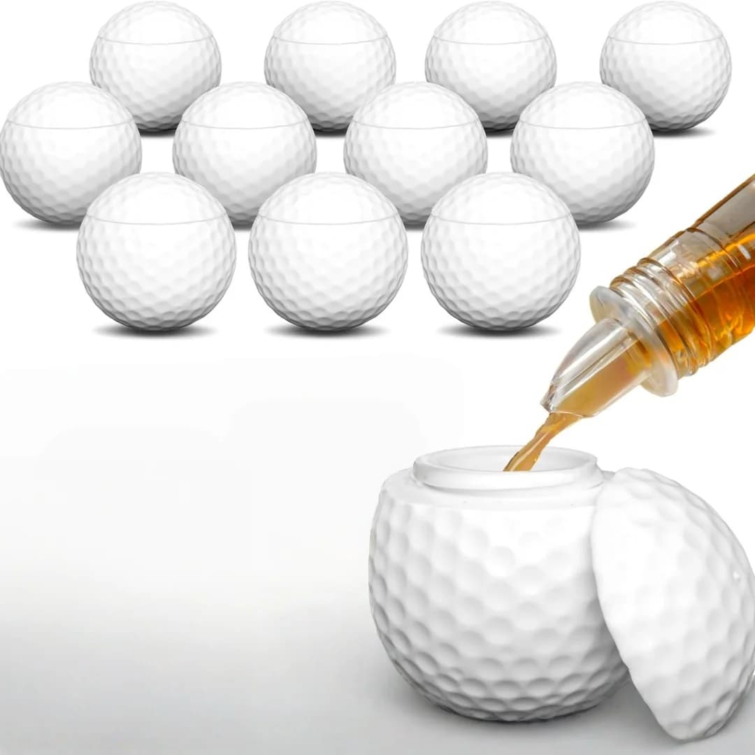 Verres à shot de golf Mulligan Shots avec couvercles - Lot de 12 - Cadeaux de golf amusants pour hom