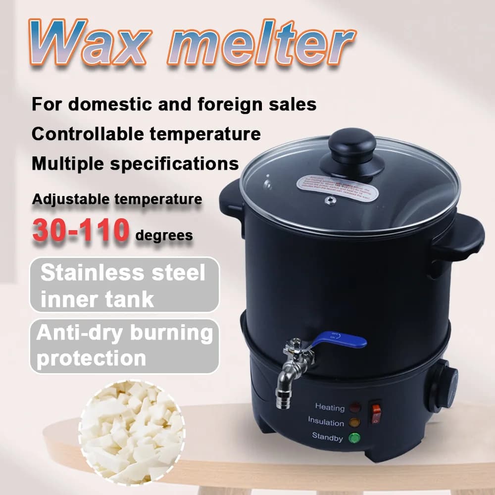 Pot à cire électrique 6L/5L/4L, fondoir à cire pour la fabrication de bougies, équipement de chauffe