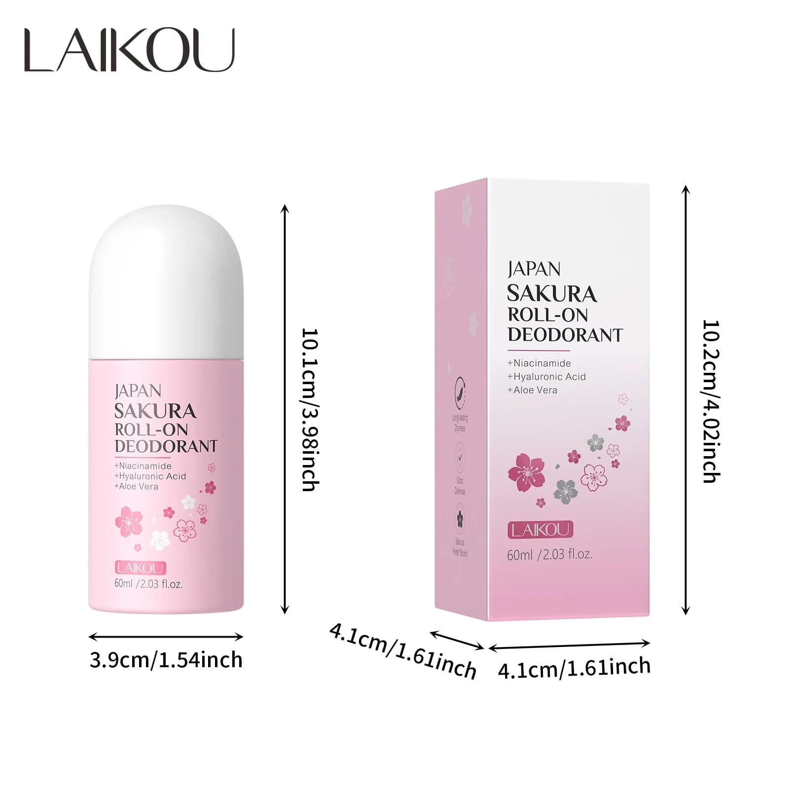 Rouleau de parfum japonais Sakura sur déodorant, parfum naturel longue durée, arôme frais, pour femm