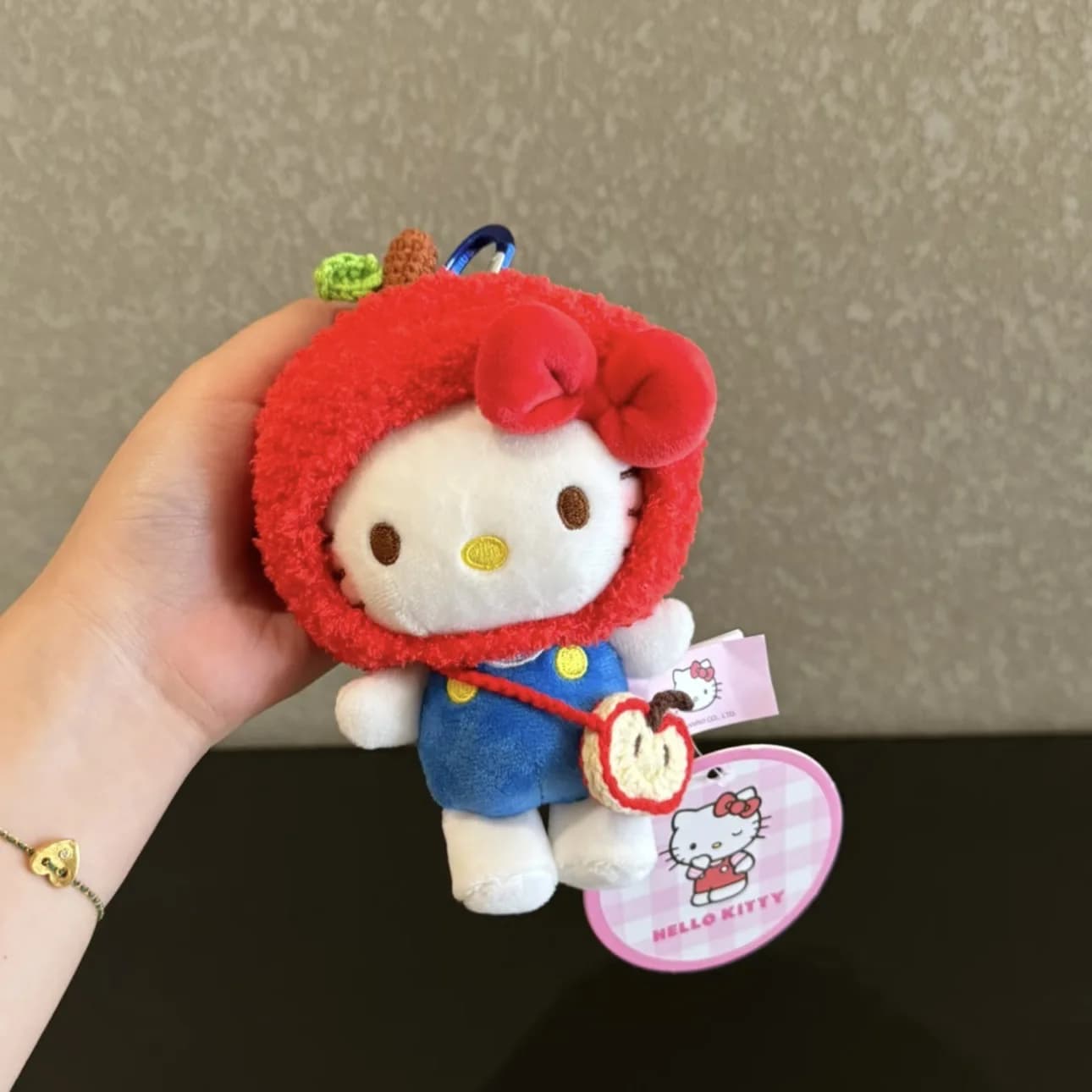 Accessoire de sac à dos chat mignon style britannique vintage pour filles, porte-clés AA en peluche