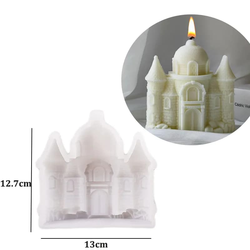 Grand Moule à Bougie en Silicone pour Décoration de Maison, Châteaux des Prairies, Style Européen, A