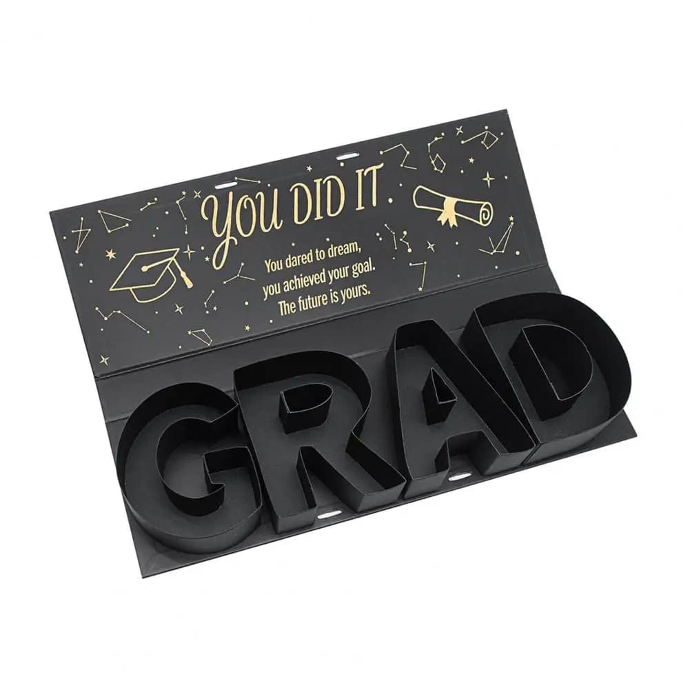 Boîte Cadeau de Remise de Diplôme 2026 – Boîte Souvenir en Forme de Lettre à Remplir Soi-même pour C