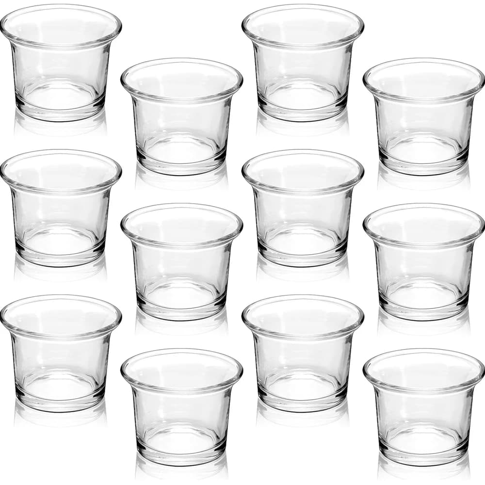 Porte-bougies votives en verre, Porte-bougies chauffe-plat en verre, Porte-bougies chauffe-plat en v