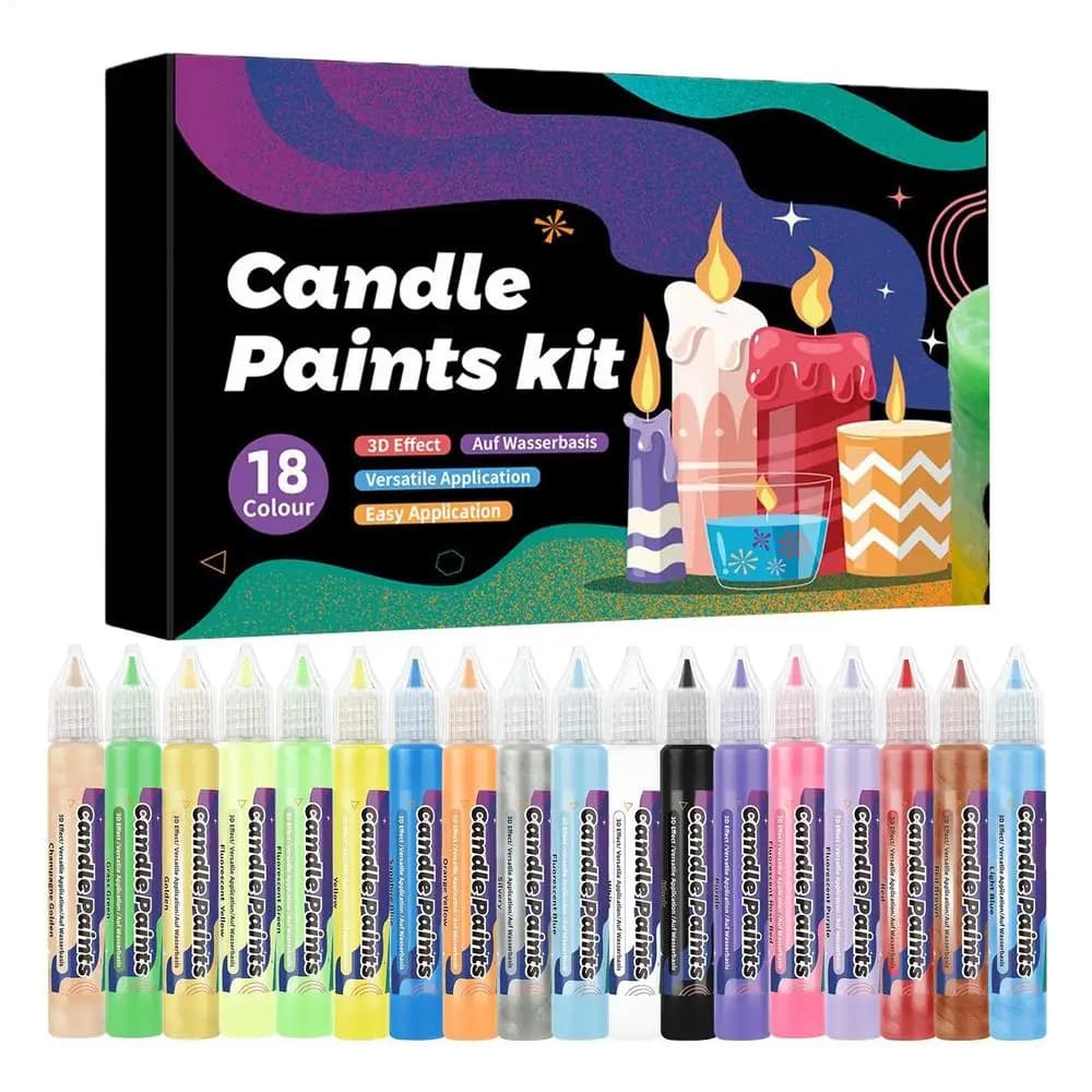 Stylo à cire de bougie 18 couleurs, outil d'écriture pour débutants, bricolage pour décorations de f