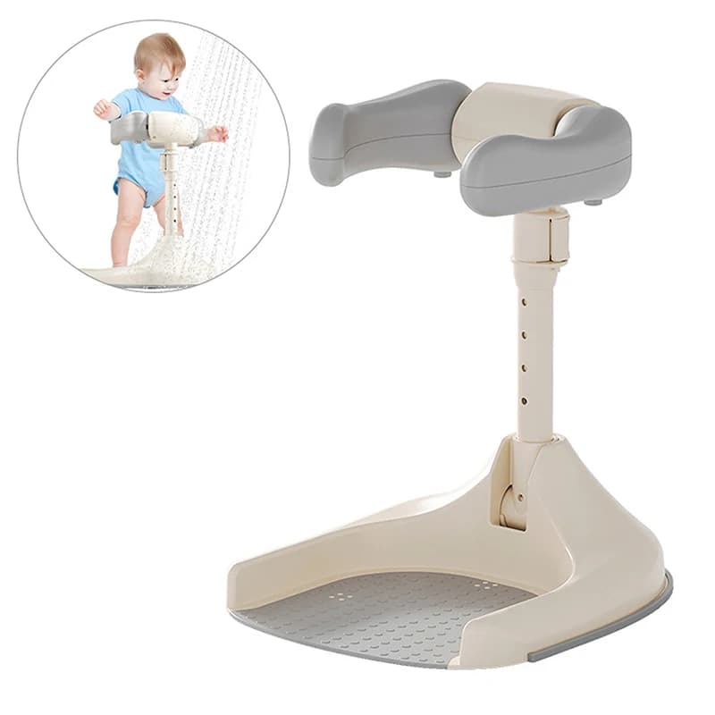 Support de douche pour bébé – Support de bain réglable avec base antidérapante, aide de douche sécur