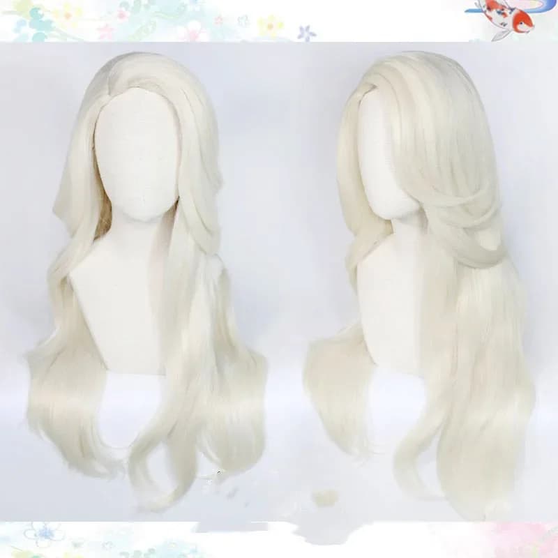 Nouvelle perruque Elsa princesse Cosplay perruques neige glace reine longue ondulée résistant à la c