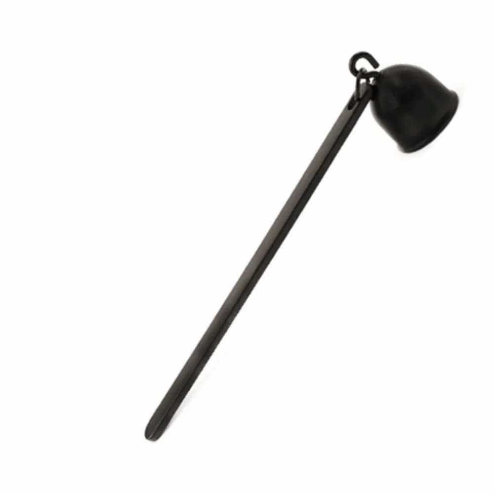 Éteignoir à bougie sûr en acier inoxydable, rétro, à long manche, en forme de cloche, antidérapant,