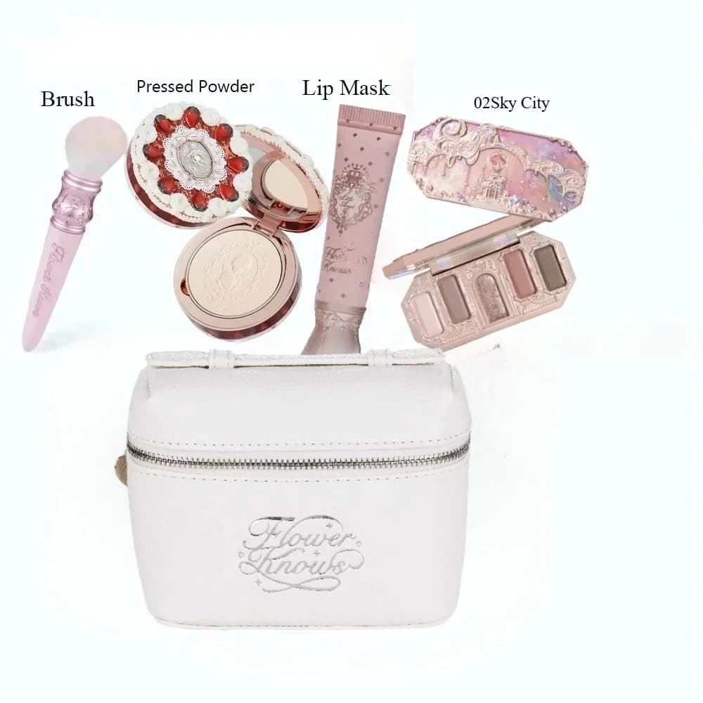 Ensemble de maquillage Flower Knows All in One, boîte cadeau, Palette de fards à paupières à paillet