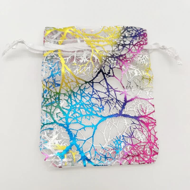 Pochettes d'emballage colorées pour lieux de mariage, sac cadeau en organza, sacs d'emballage de bij