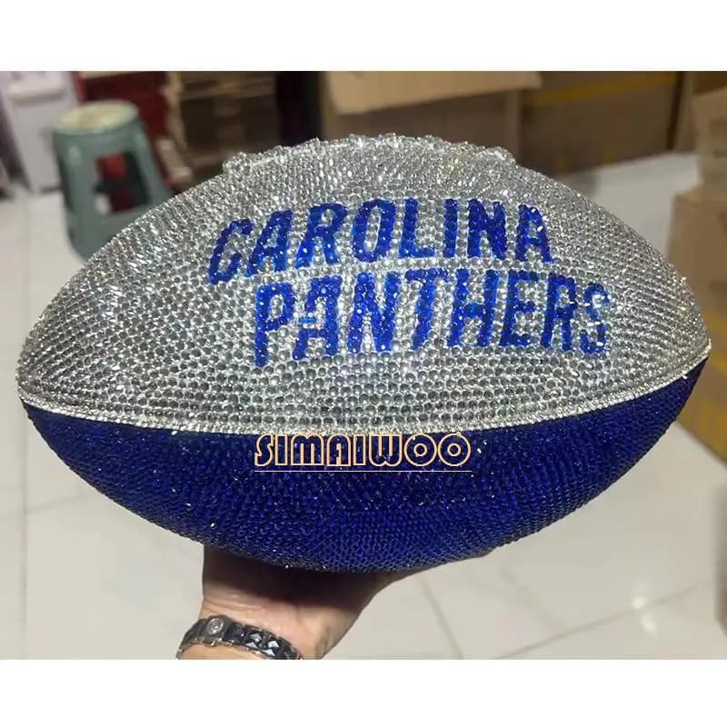 Balle de Rugby personnalisable en strass, bricolage avec votre Logo, mosaïque en résine incrustée de
