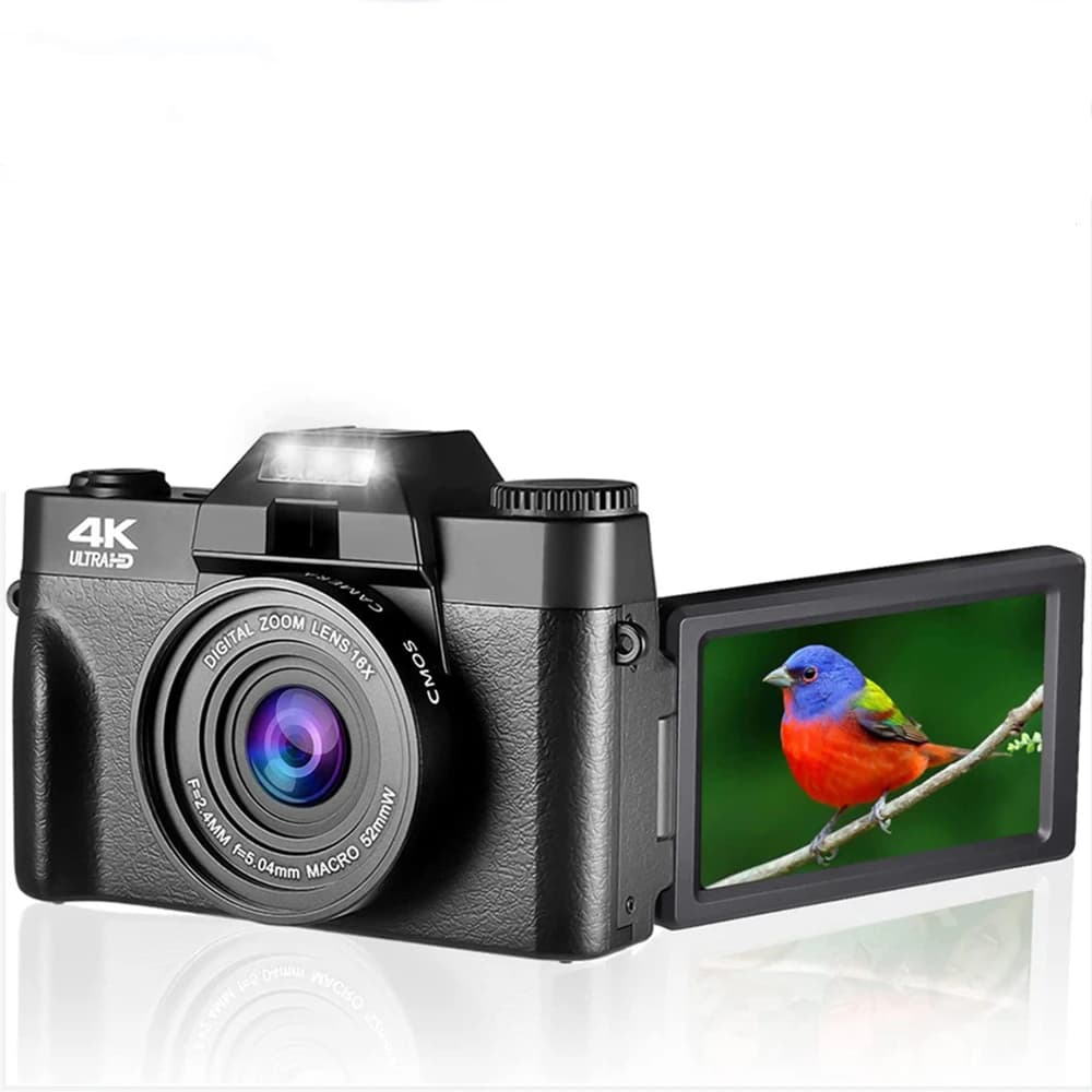 Appareil photo numérique 4K pour la photographie, Zoom numérique 16X, Vlogging, YouTube, WiFi 64mp,
