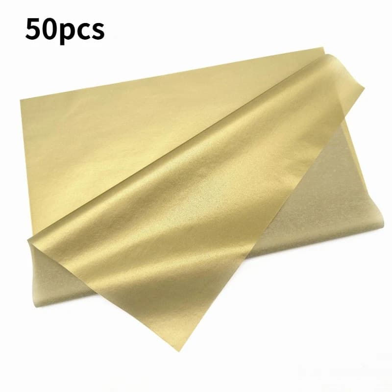 50 feuilles de papier de soie doré pour sacs cadeaux, papier de soie d'emballage pour emballage de c