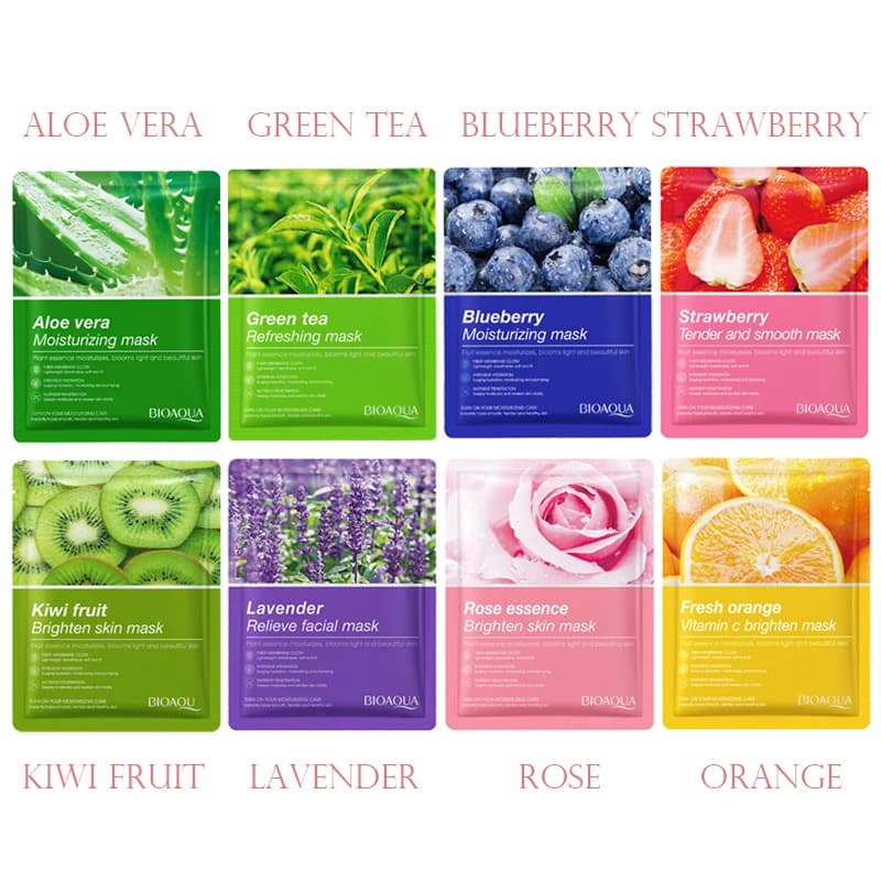 8 pièces masque Facial végétal naturel beauté soins de la peau masques faciaux hydratant raffermissa