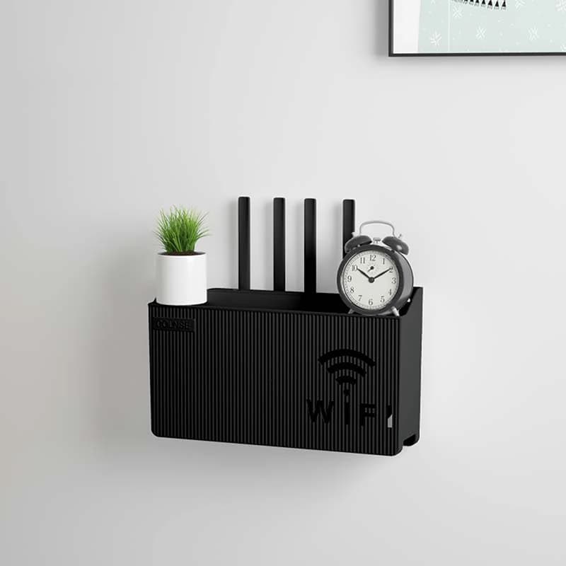 Boîtes de rangement sans fil, bacs muraux, boîte de routeur, décor multimédia de bureau, console Wif