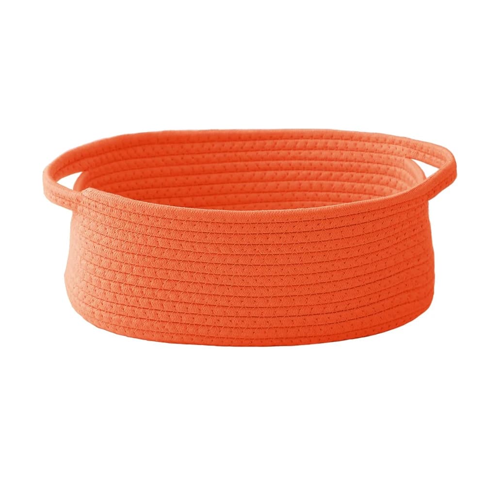 Panier tissé 1 pièce, petit bac de rangement en corde avec poignées et sac à ruban, organisateur pou