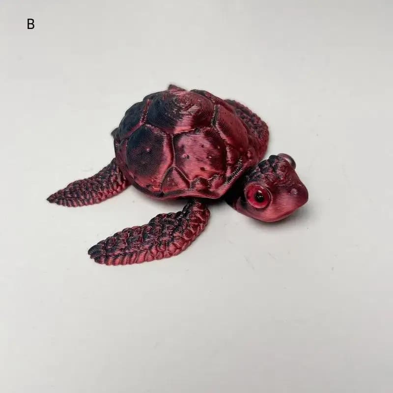 Figurines de tortue imprimées en 3D, articulations mobiles, Collection créative, décoration de burea