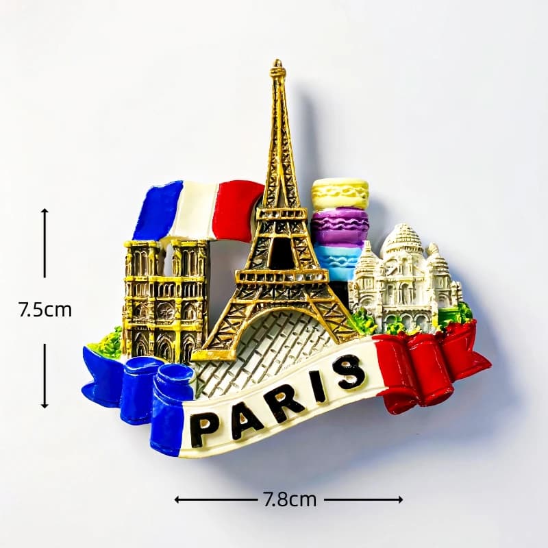France, Paris, résine créative, dessiné à la main, Souvenir touristique, décoration 3D, artisanat, a