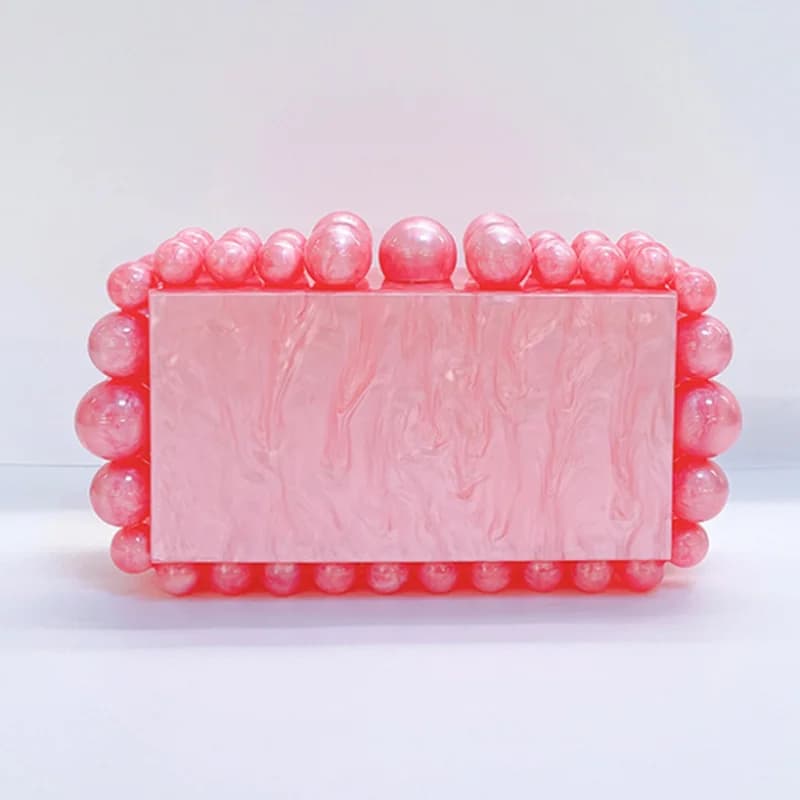 Pochette de soirée en perles léopard pour femmes, boîte en acrylique, sac à main de luxe à paillette