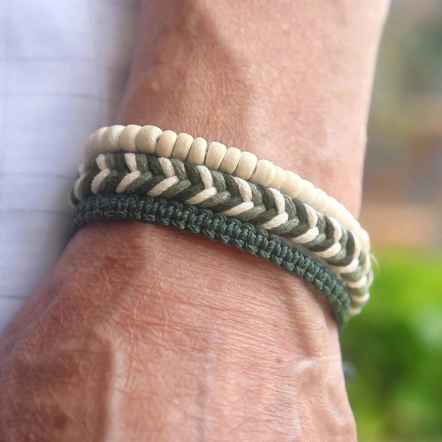 3 pièces, bracelets de plage, bracelets de surfeur, bracelet de perles Boho cadeau pour elle, ensemb