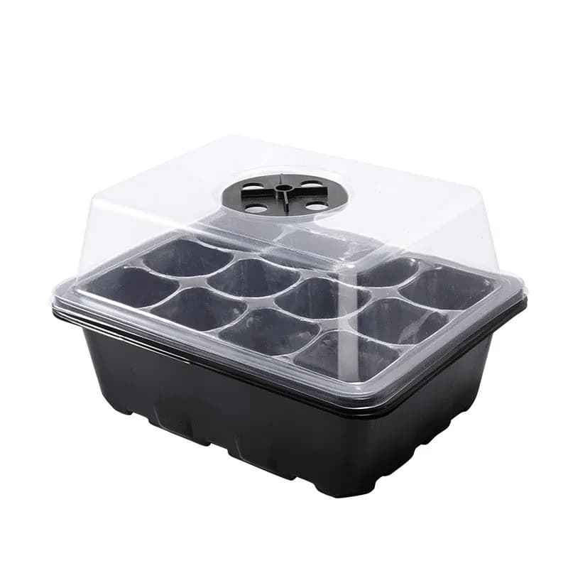 Pot de semis en plastique de 12 puits, boîte de semis succulente, plateau de semis isolé
