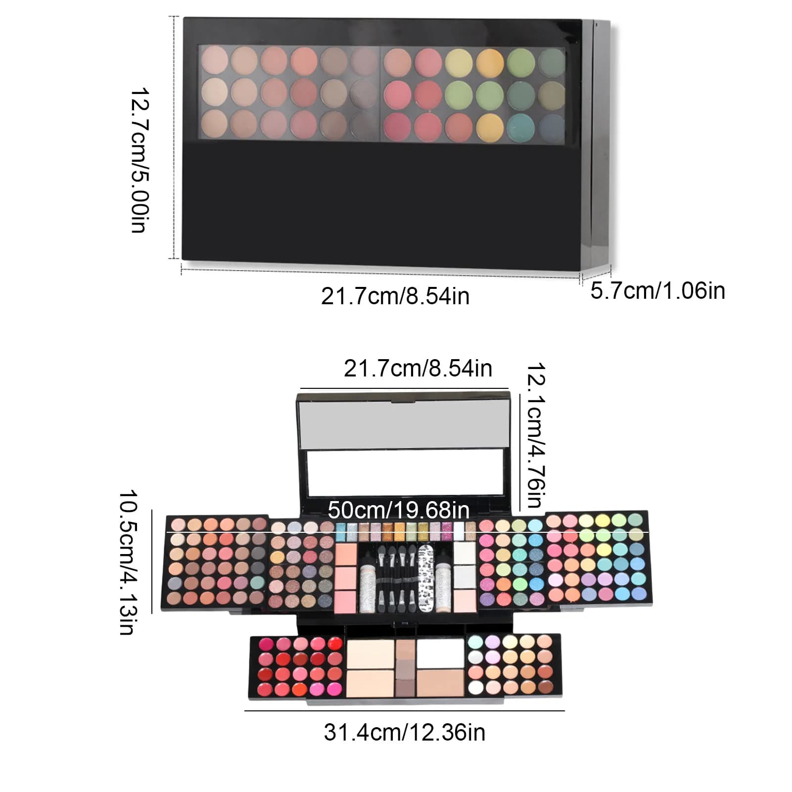 Coffret Complet de Maquillage Professionnel pour Tout le Visage, Cosmétiques pour les Yeux et les Lè