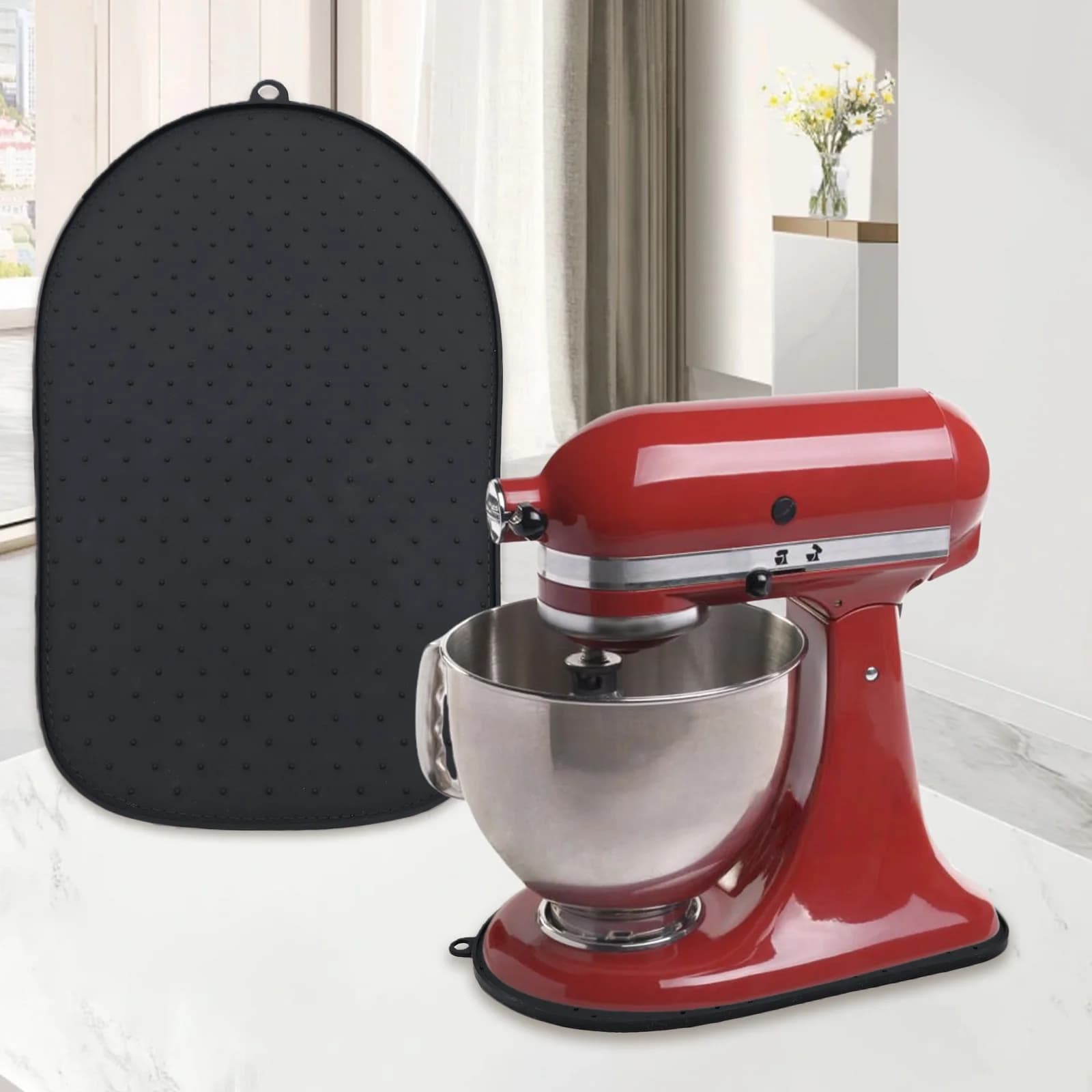 Tapis coulissant pour robot culinaire KitchenAid : base antidérapante et sous-couche de protection p