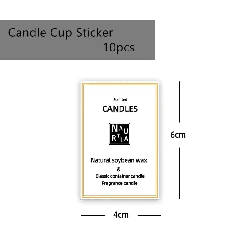 Aromatherapy Candle Scented Glass Empty Cups,DIY Glass Jars for Candle Making Handmade Labels Kits C