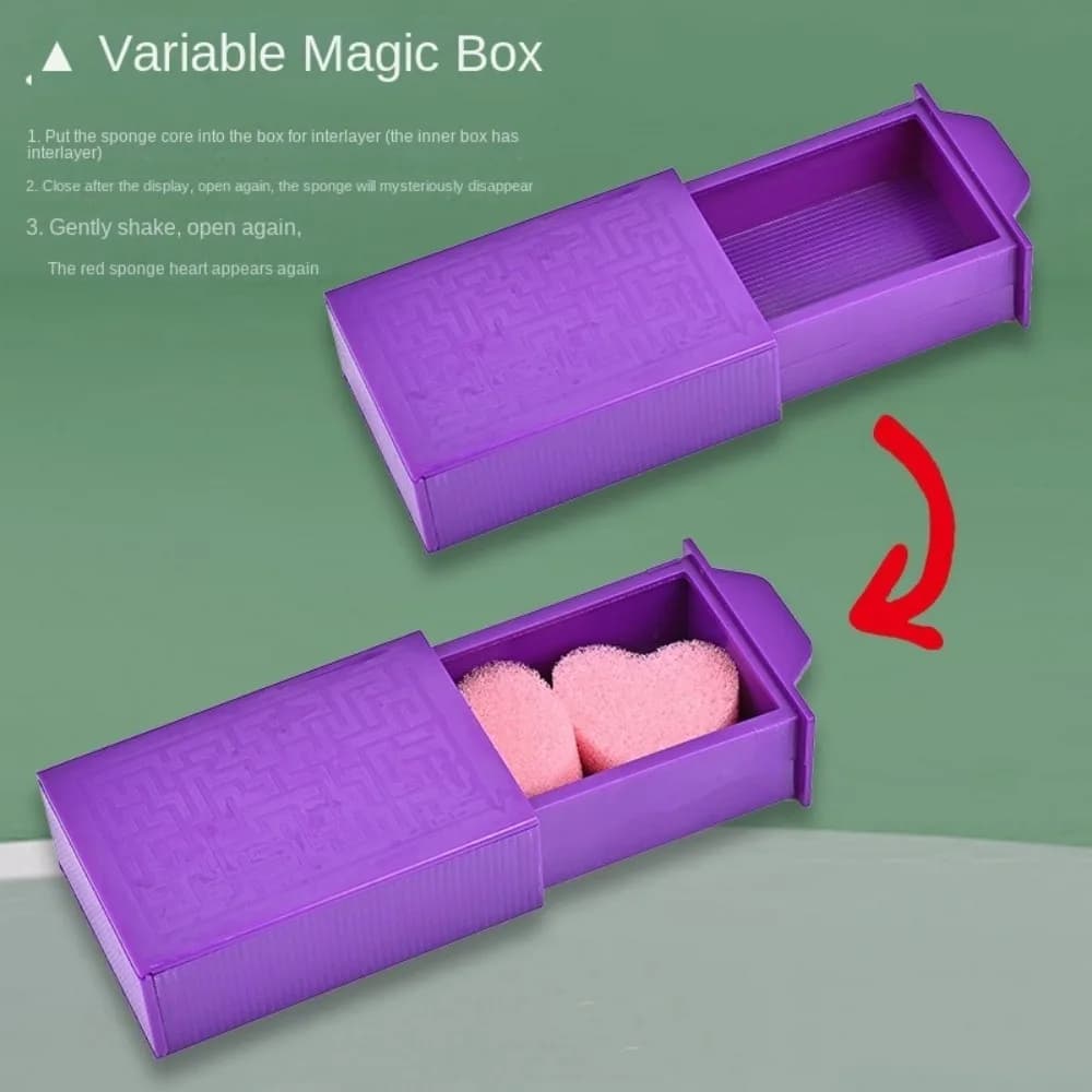 Boîte magique violette Portable, accessoires de spectacle de magie en plastique pour enfants et adol
