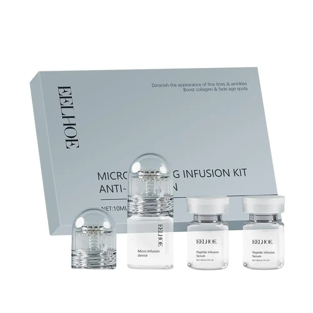 1/2 boîte de kit facial à l'acide hyaluronique, hydratant et nourrissant en douceur, avec rouleau ne