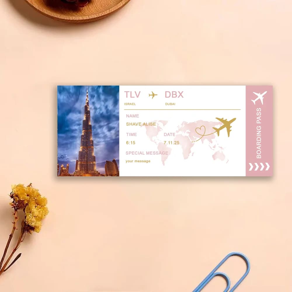 Invitation vintage pour anniversaire sur le thème d'un avion avec carte d'embarquement