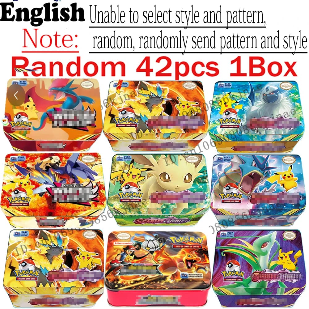 VENTE FLASH 42 pièces/ensemble Boîte en métal Pokemon TAKARA TOMY Jouets de combat Origine perdue Bo