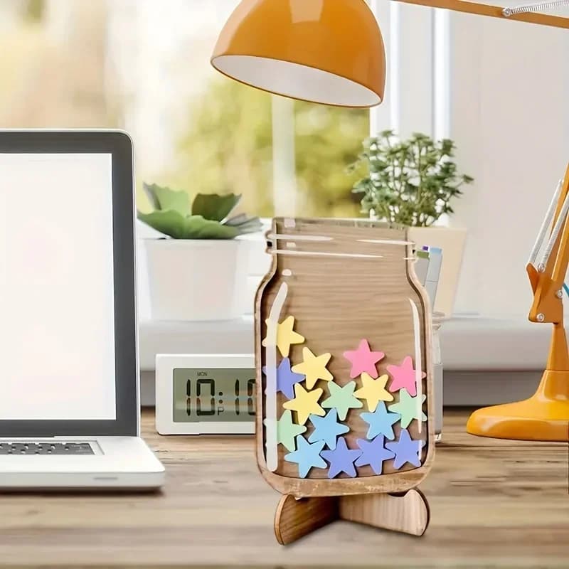 Pot de récompense avec étoiles pour enfants, salle d'irritation, jetons, tableau des corvées, cadeau