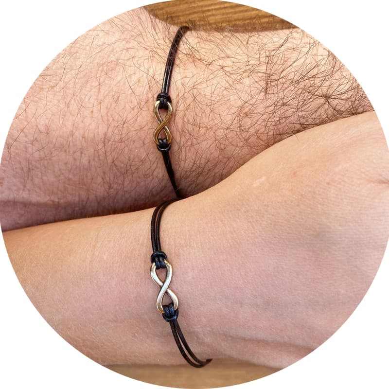 Cadeau d'anniversaire pour Couple Bracelets assortis en cuir pour femmes hommes meilleur ami petit a