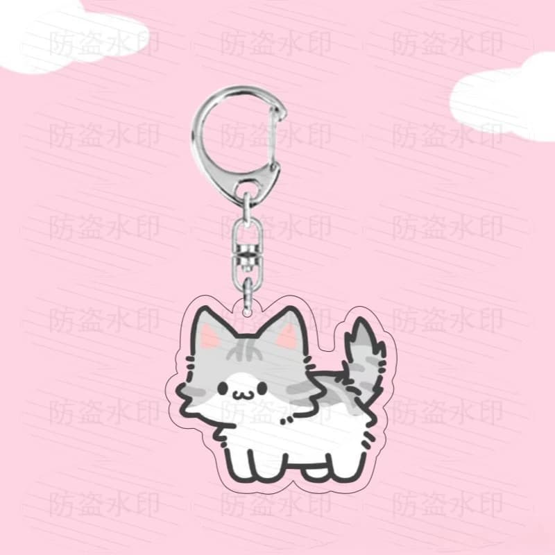 Pendentif de sac à dos en acrylique pour chaton mignon, porte-clés de dessin animé pour animaux de c