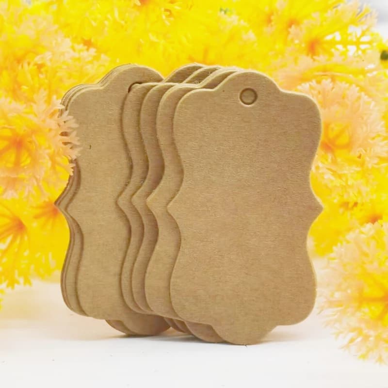 Étiquettes de remerciement pour cadeaux 3x5cm 100TAG+20M STIRNG - Joyeux Noël