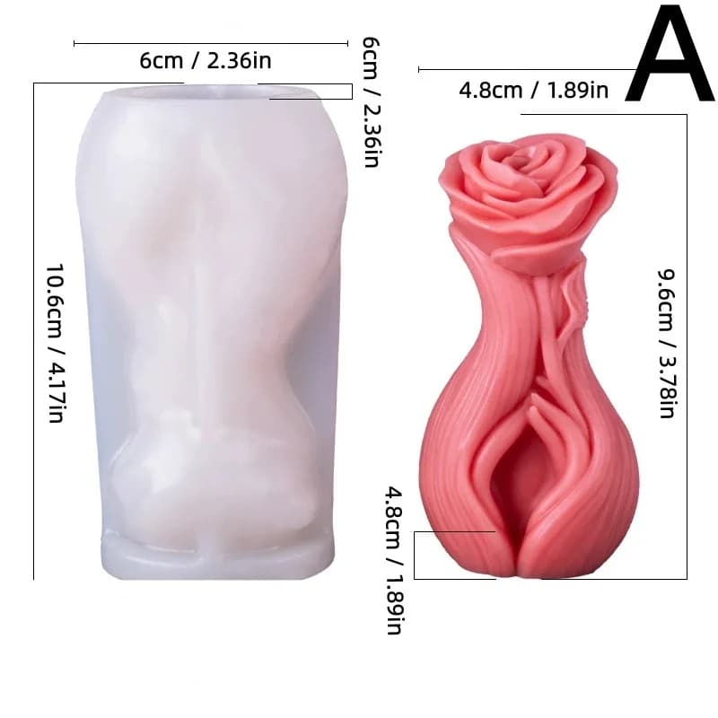 Moule à bougie parfumée en forme de bouquet de roses romantiques, décoration DIY pour la Saint-Valen