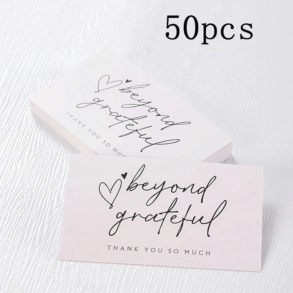 Étiquettes de décoration de gâteaux, 50 pièces, merci pour soutenir mes cartes de visite, étiquettes