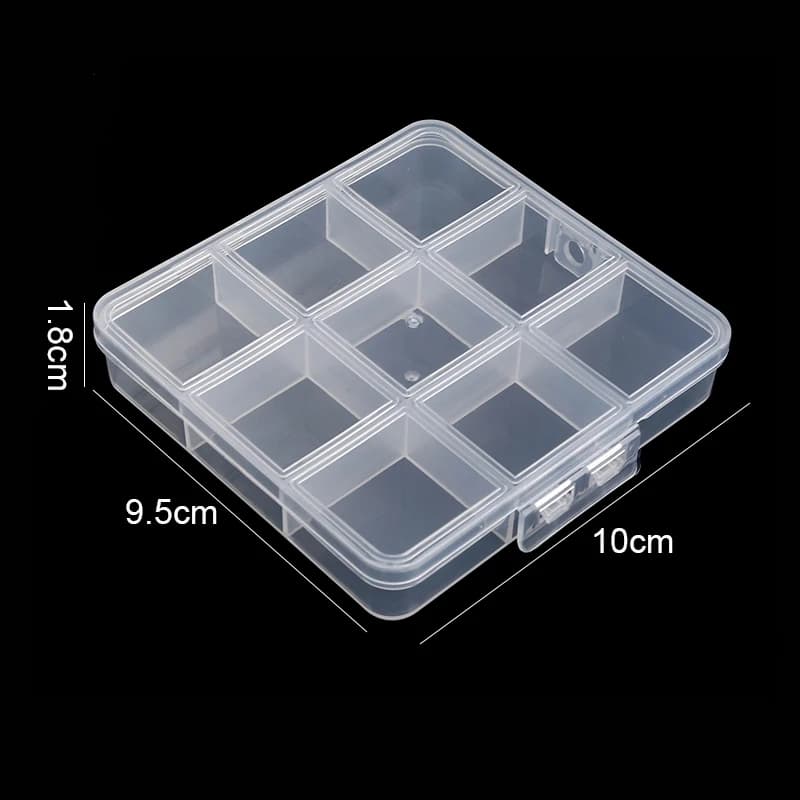 Conteneur de rangement Transparent, boîte à bijoux, boîte de rangement en plastique Transparent, org