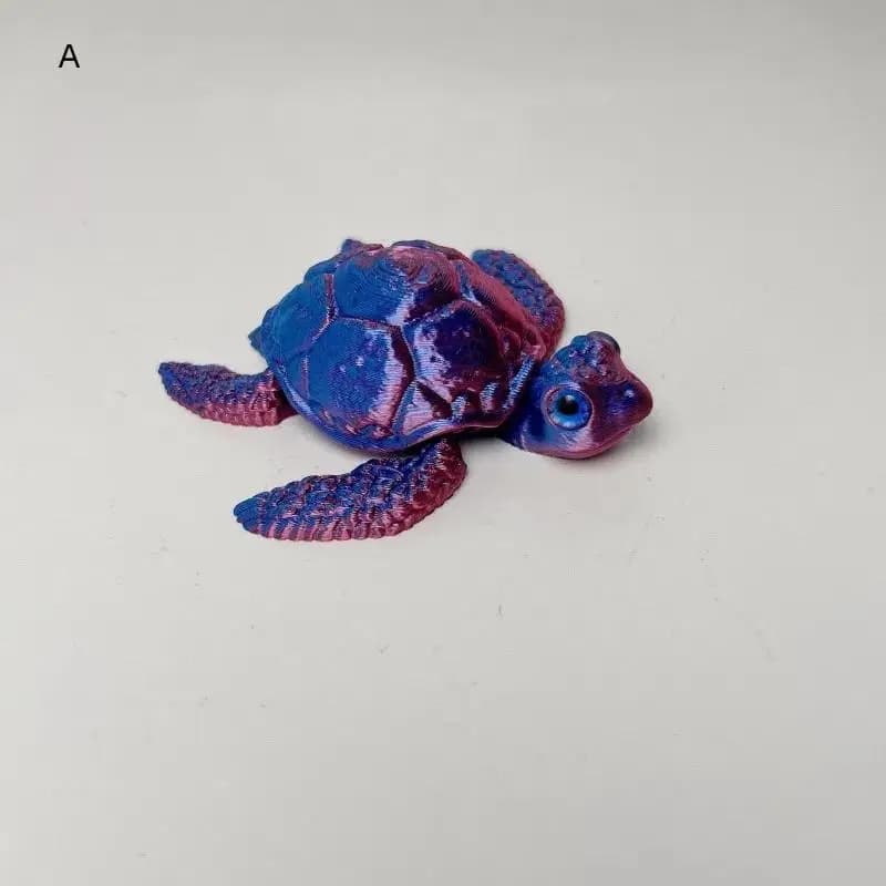 Figurines de tortue imprimées en 3D, articulations mobiles, Collection créative, décoration de burea