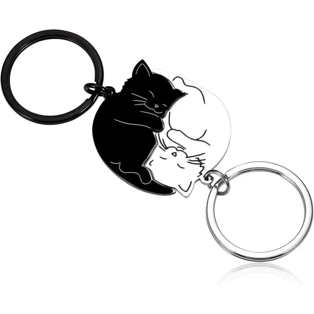 Porte-clés Cadeau pour Couple, Adorable Cadeau de Saint-Valentin pour Petite Amie, Petit Ami, Lui, E