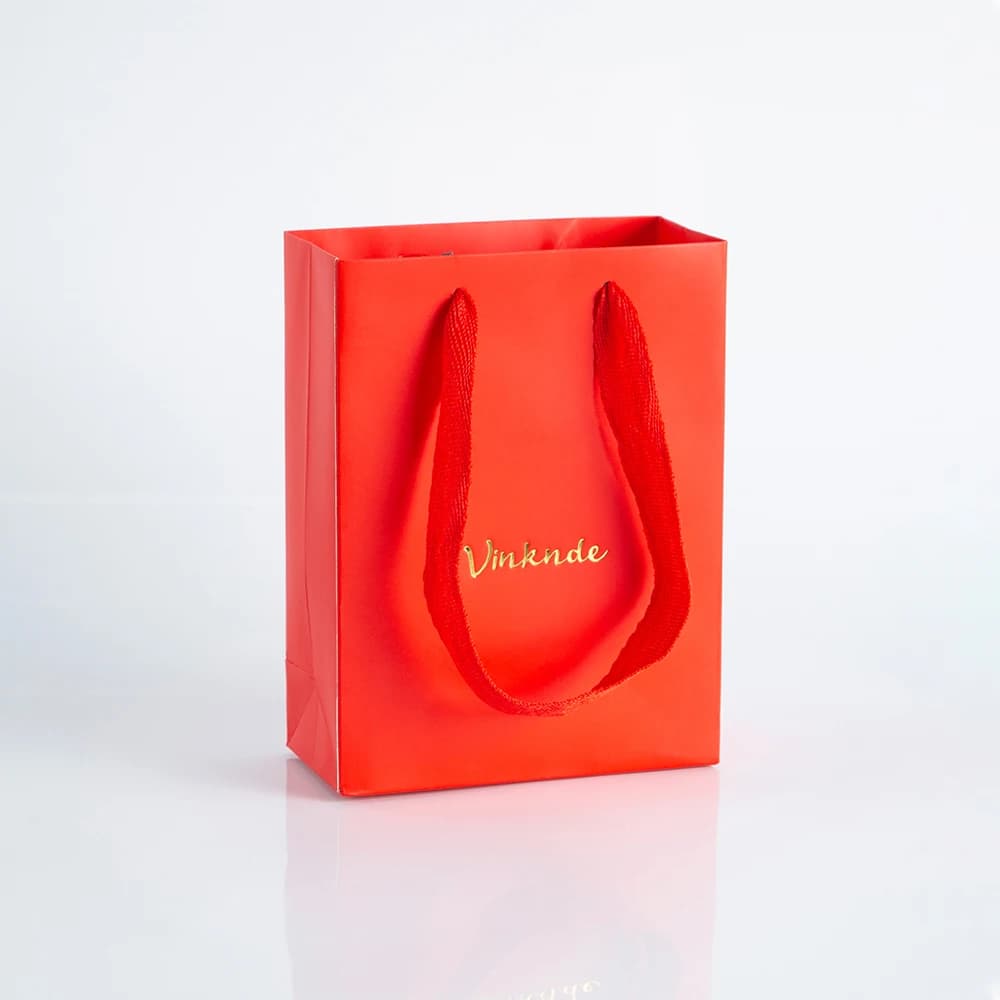 Sacs cadeaux Kraft avec poignées, 100 paquets, Logo personnalisé 15x6x20cm, fourre-tout de Shopping